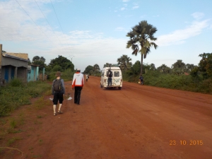 walking back from the gunjur project