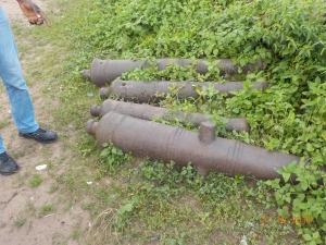 The cannons left near Tendaba that were used by the british to fire on local villages